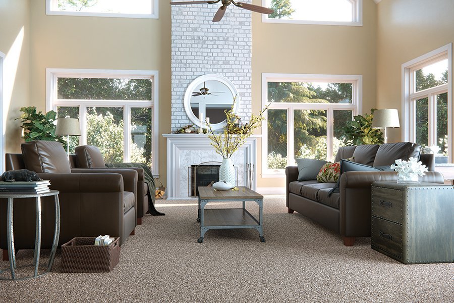 large living room with carpet floors - Americarpets of Layton, UT